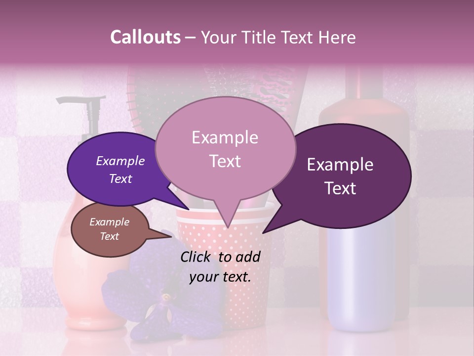 Coloring Orchid Laying PowerPoint Template