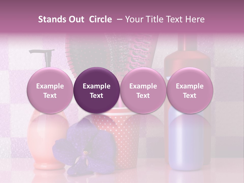 Coloring Orchid Laying PowerPoint Template
