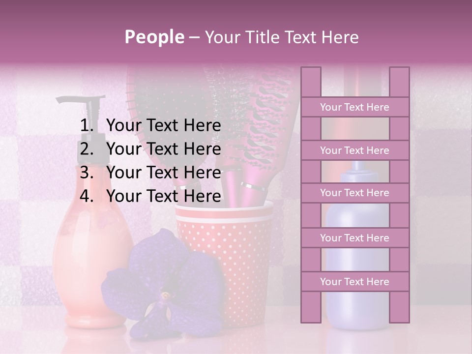 Coloring Orchid Laying PowerPoint Template