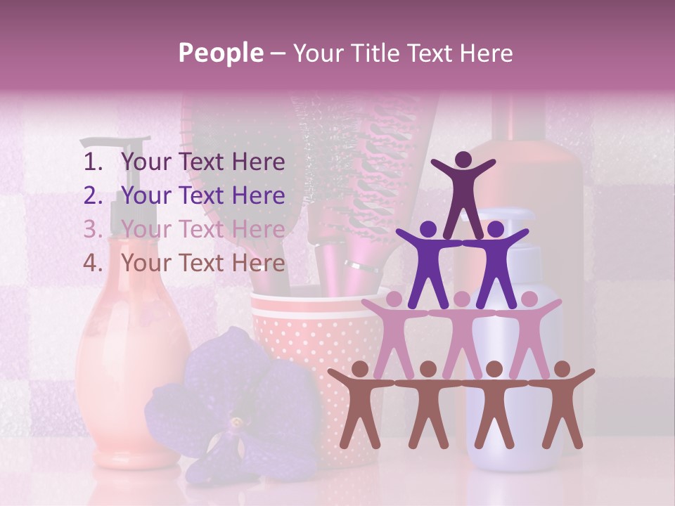 Coloring Orchid Laying PowerPoint Template