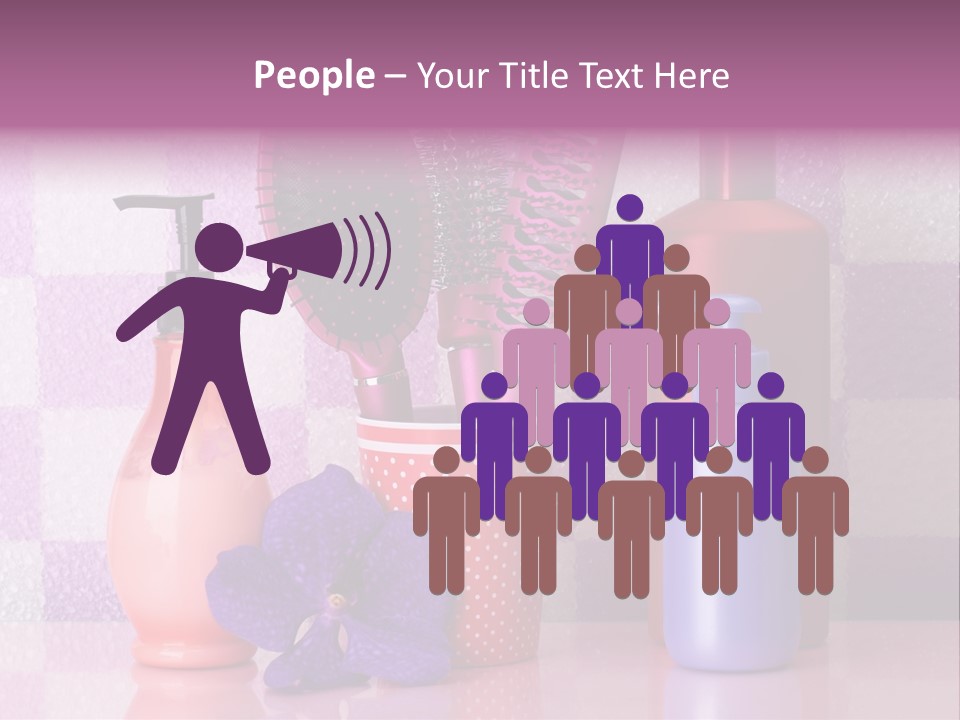 Coloring Orchid Laying PowerPoint Template