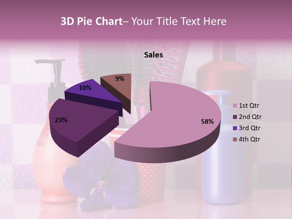 Coloring Orchid Laying PowerPoint Template