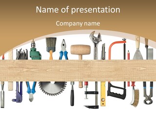 Construction Nails Metal PowerPoint Template