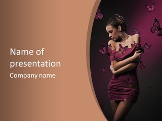 Female Woman Hairstyle PowerPoint Template