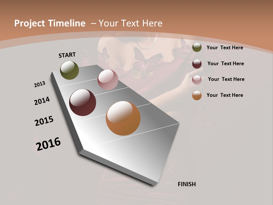 Female Woman Hairstyle PowerPoint Template