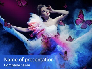 Dreamy Profile Feminine PowerPoint Template