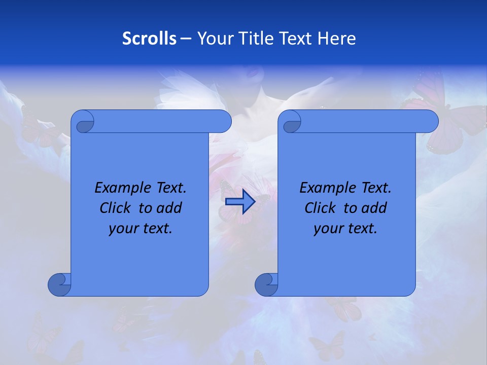 Dreamy Profile Feminine PowerPoint Template