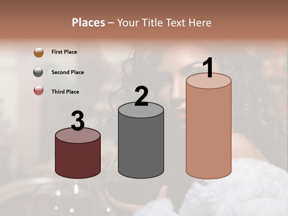 Sensuality Hot Brunette PowerPoint Template