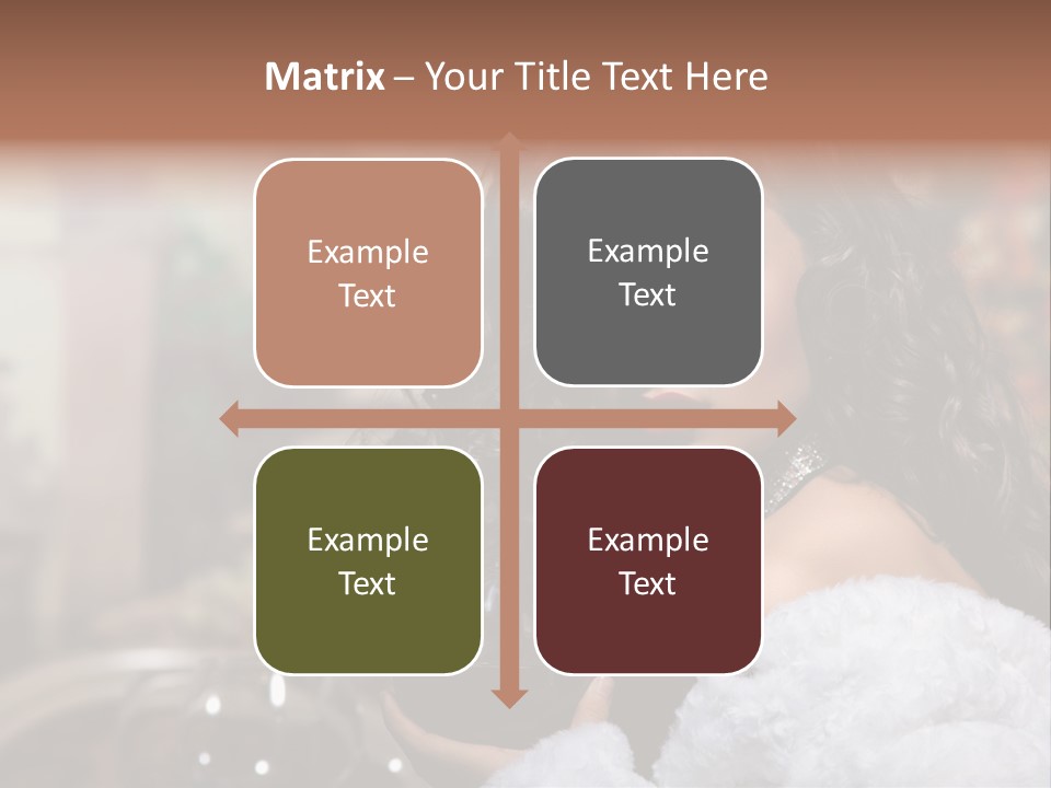 Sensuality Hot Brunette PowerPoint Template