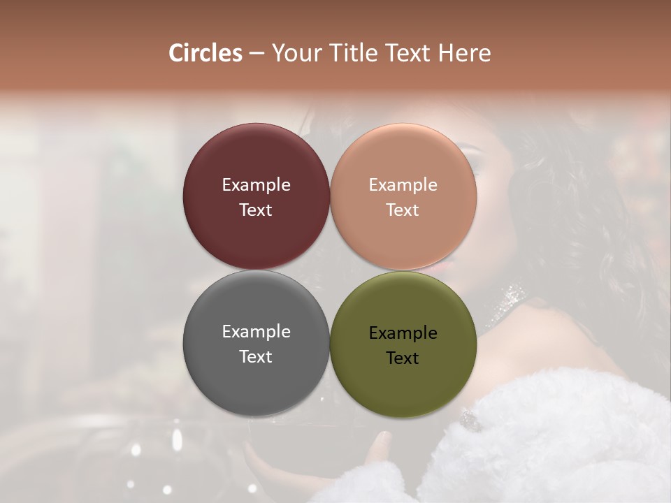 Sensuality Hot Brunette PowerPoint Template