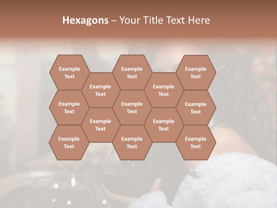 Sensuality Hot Brunette PowerPoint Template