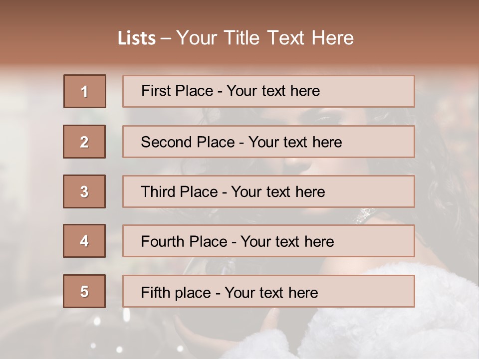 Sensuality Hot Brunette PowerPoint Template