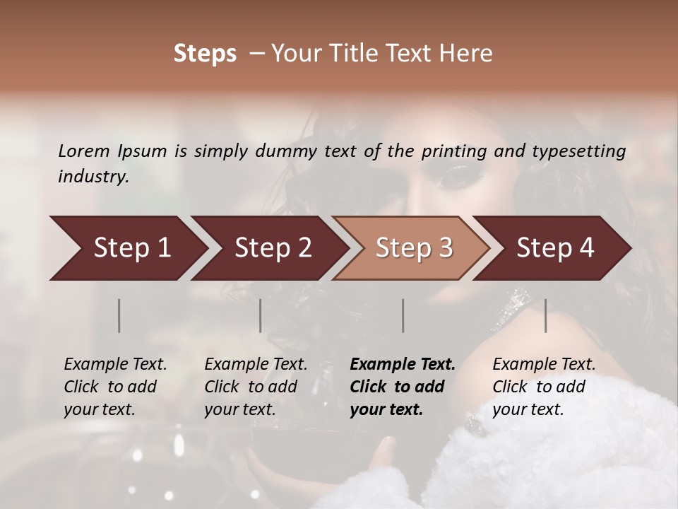 Sensuality Hot Brunette PowerPoint Template