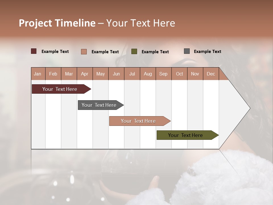 Sensuality Hot Brunette PowerPoint Template