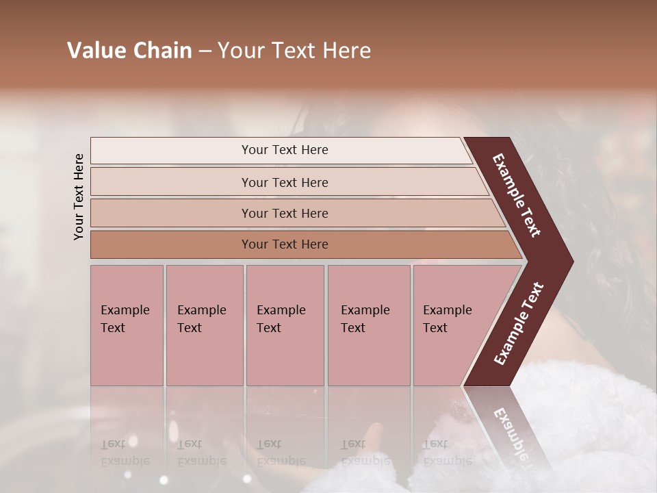 Sensuality Hot Brunette PowerPoint Template