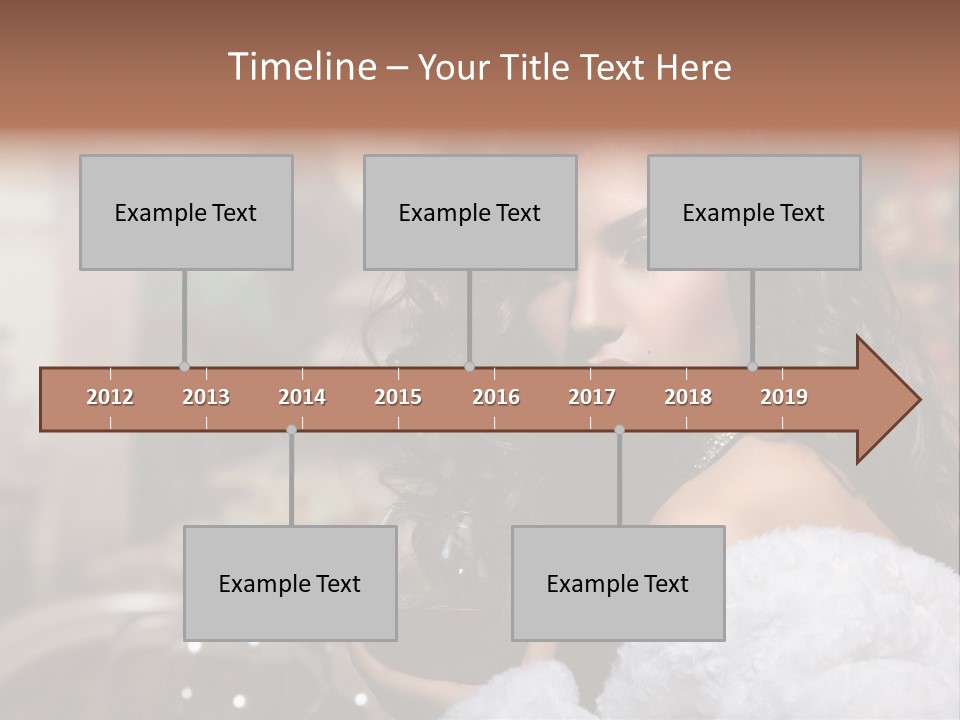 Sensuality Hot Brunette PowerPoint Template