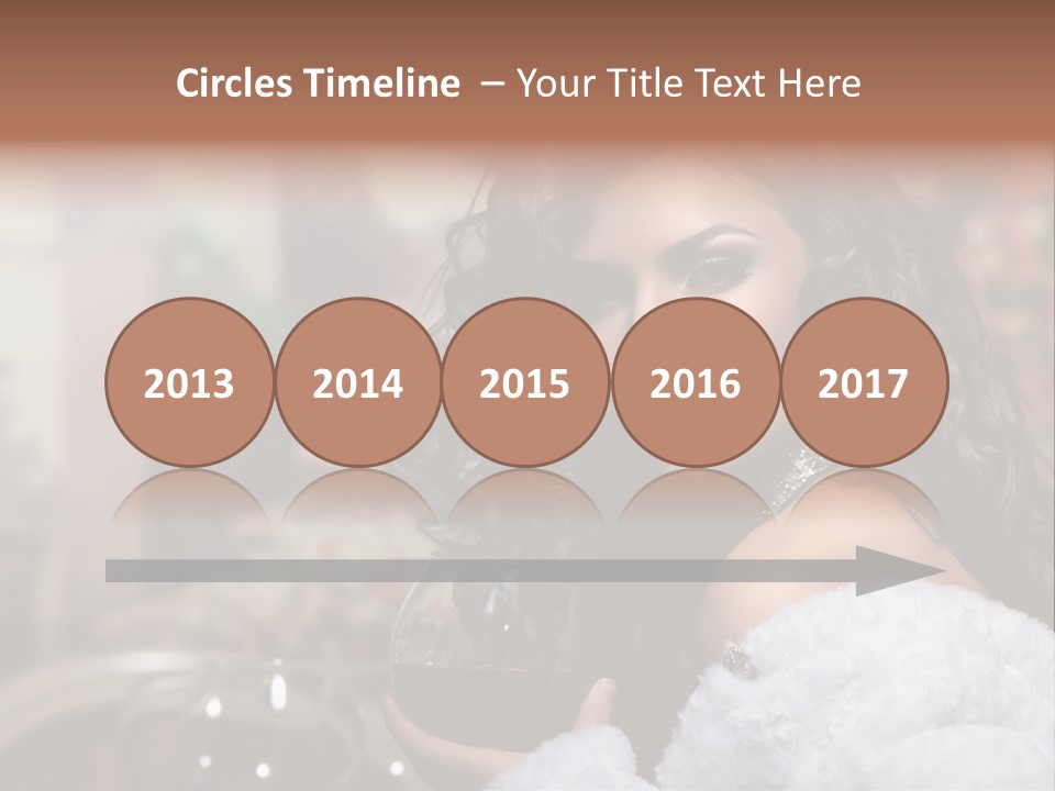 Sensuality Hot Brunette PowerPoint Template