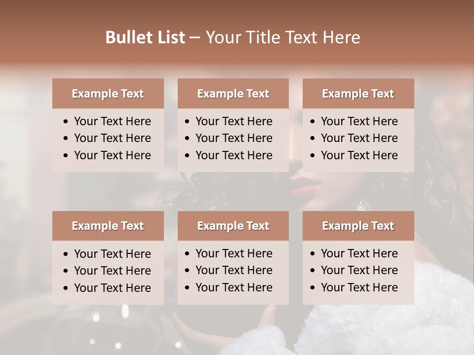 Sensuality Hot Brunette PowerPoint Template