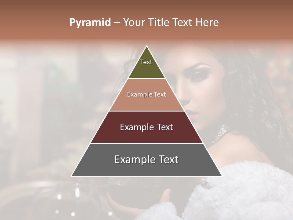 Sensuality Hot Brunette PowerPoint Template