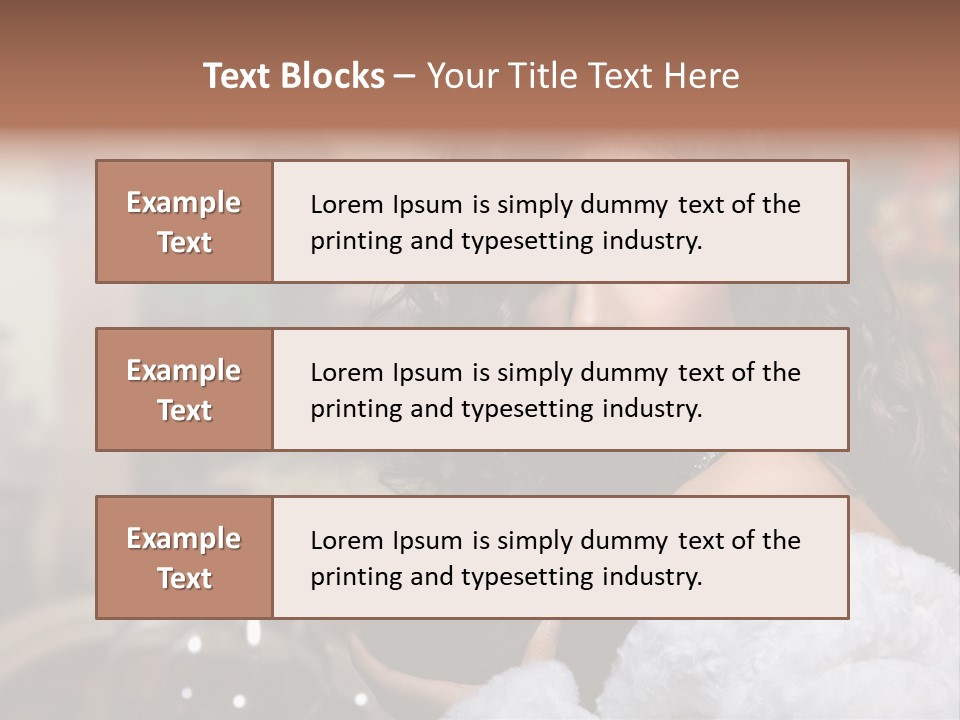 Sensuality Hot Brunette PowerPoint Template