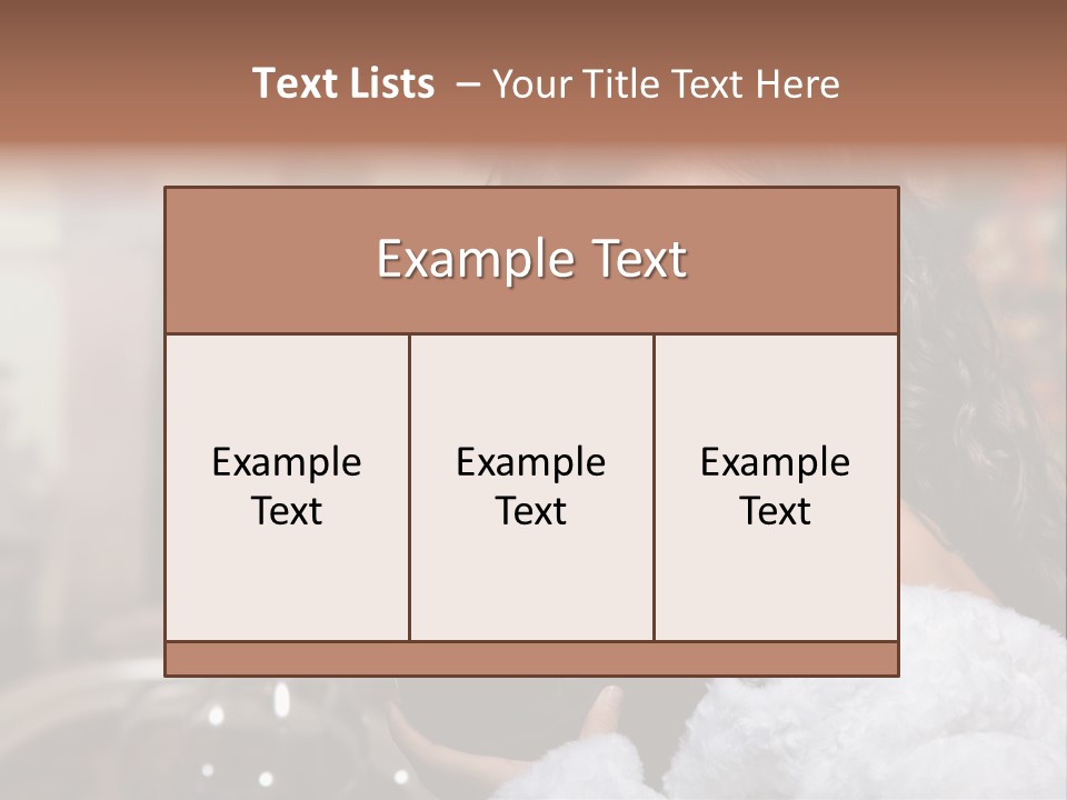 Sensuality Hot Brunette PowerPoint Template