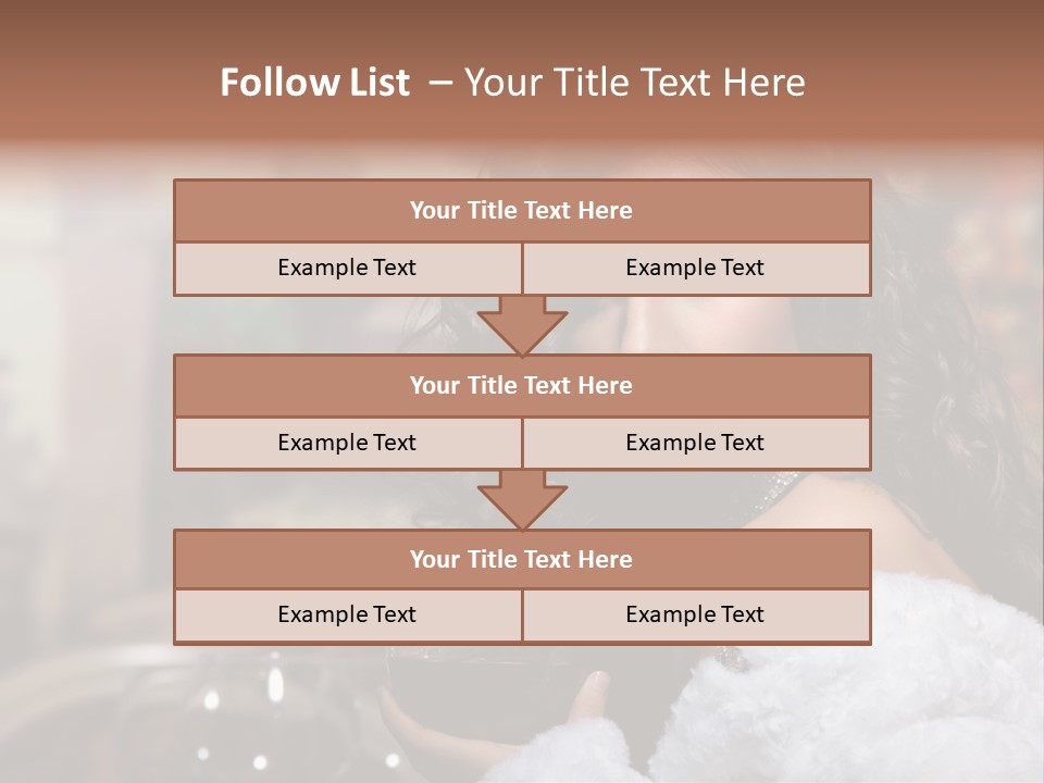 Sensuality Hot Brunette PowerPoint Template