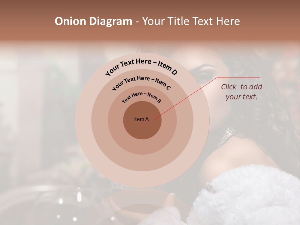 Sensuality Hot Brunette PowerPoint Template