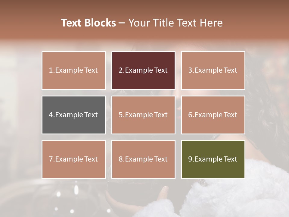 Sensuality Hot Brunette PowerPoint Template