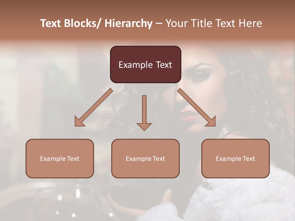 Sensuality Hot Brunette PowerPoint Template