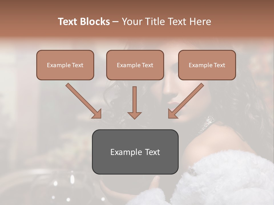 Sensuality Hot Brunette PowerPoint Template