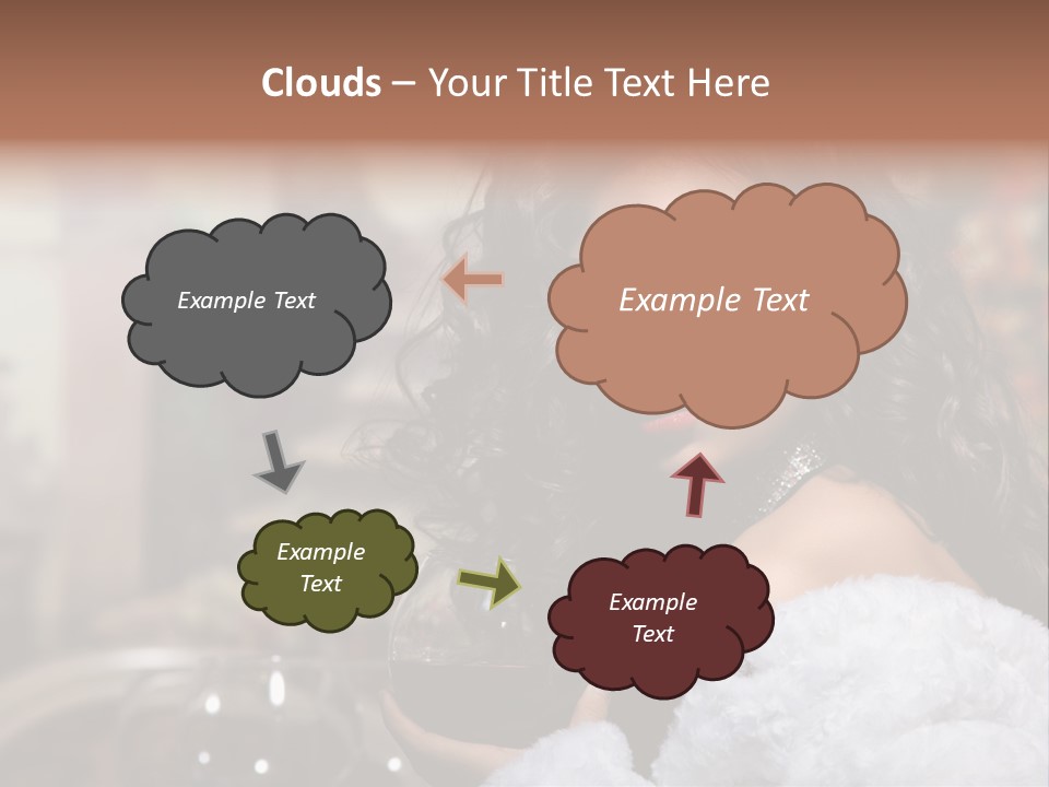 Sensuality Hot Brunette PowerPoint Template