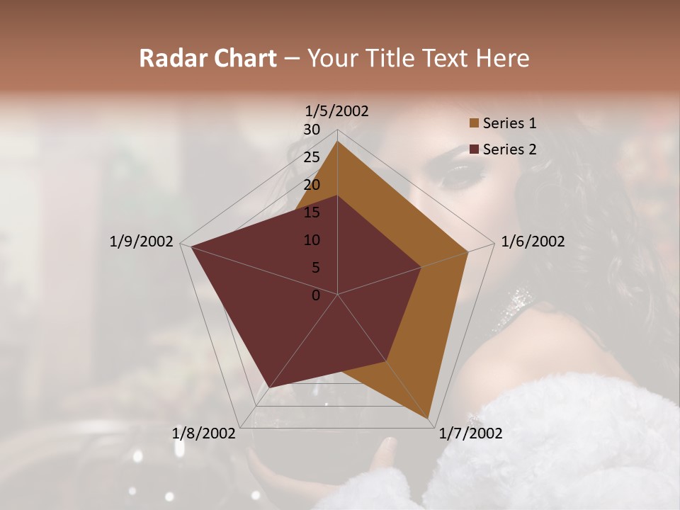 Sensuality Hot Brunette PowerPoint Template