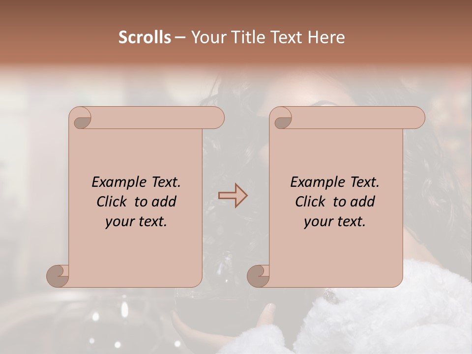 Sensuality Hot Brunette PowerPoint Template