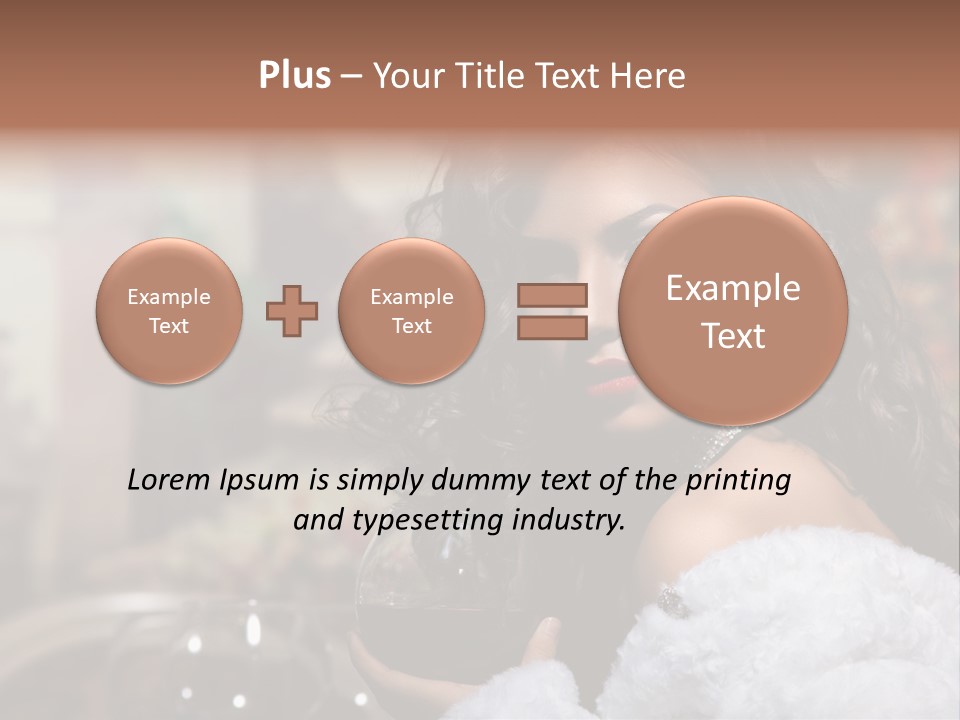 Sensuality Hot Brunette PowerPoint Template