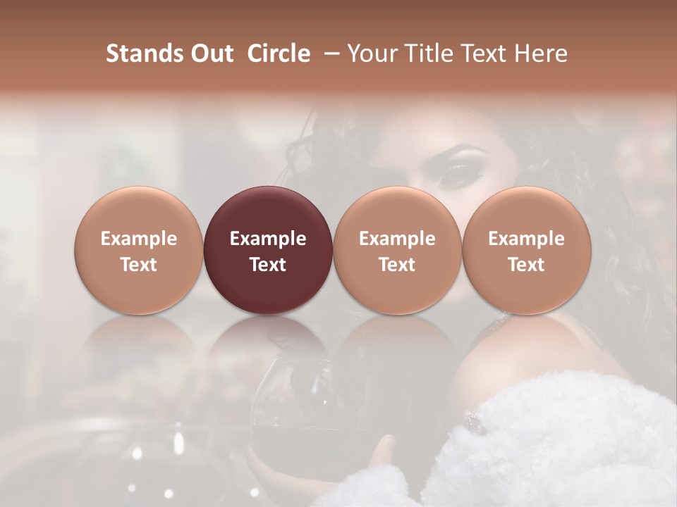 Sensuality Hot Brunette PowerPoint Template