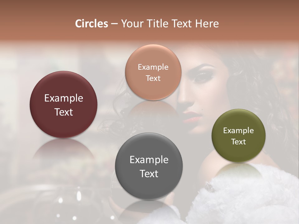 Sensuality Hot Brunette PowerPoint Template
