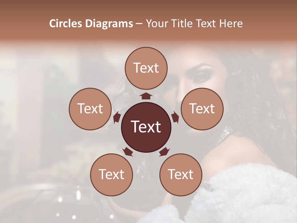 Sensuality Hot Brunette PowerPoint Template