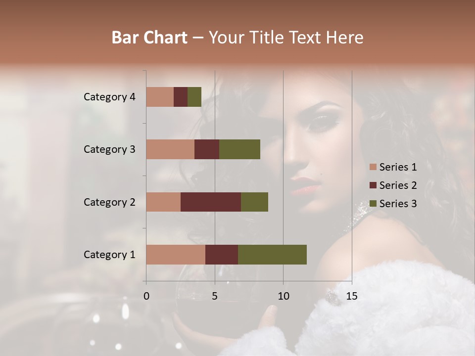 Sensuality Hot Brunette PowerPoint Template