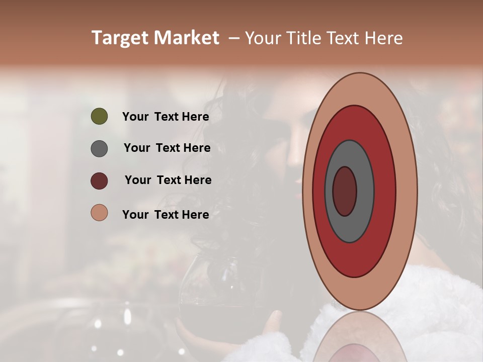 Sensuality Hot Brunette PowerPoint Template