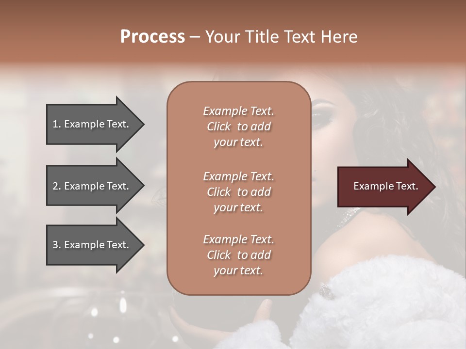 Sensuality Hot Brunette PowerPoint Template