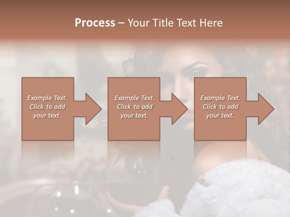 Sensuality Hot Brunette PowerPoint Template