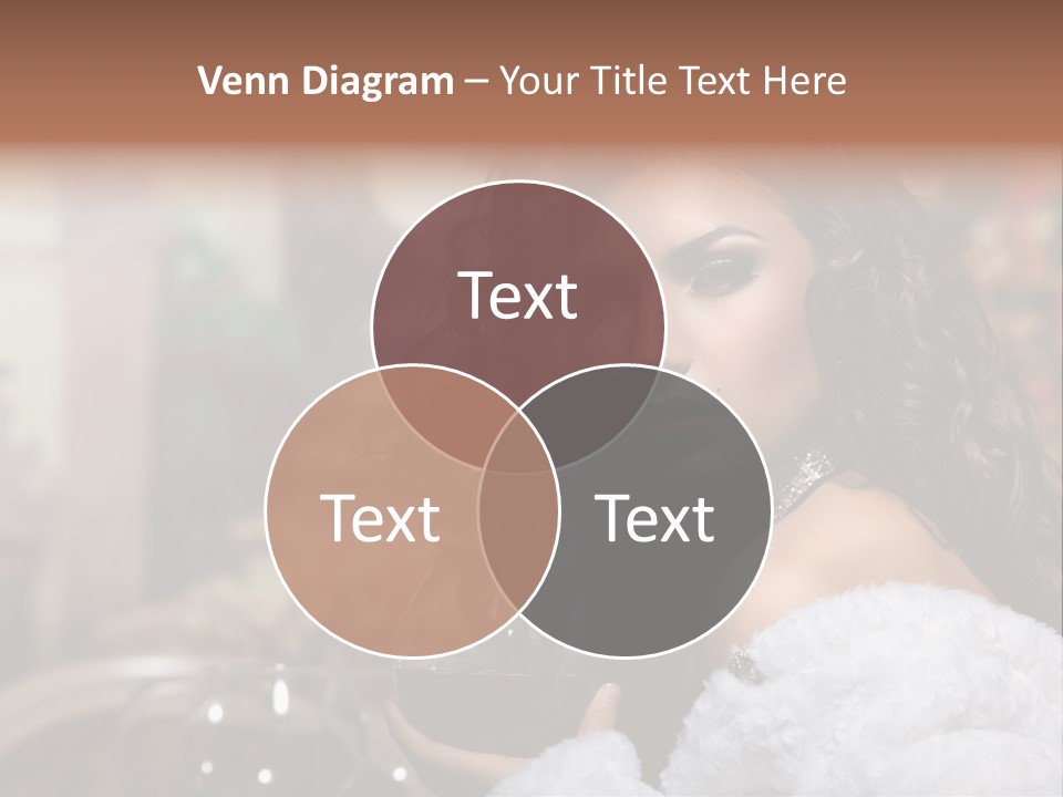 Sensuality Hot Brunette PowerPoint Template