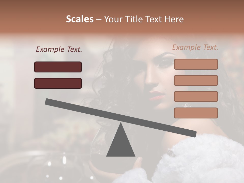 Sensuality Hot Brunette PowerPoint Template