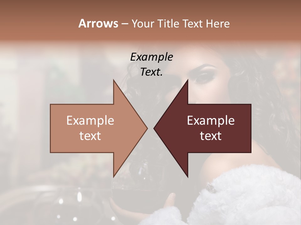 Sensuality Hot Brunette PowerPoint Template