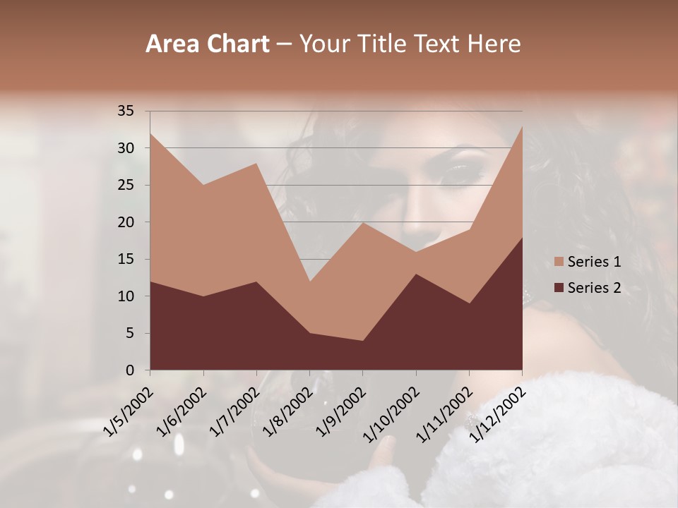 Sensuality Hot Brunette PowerPoint Template