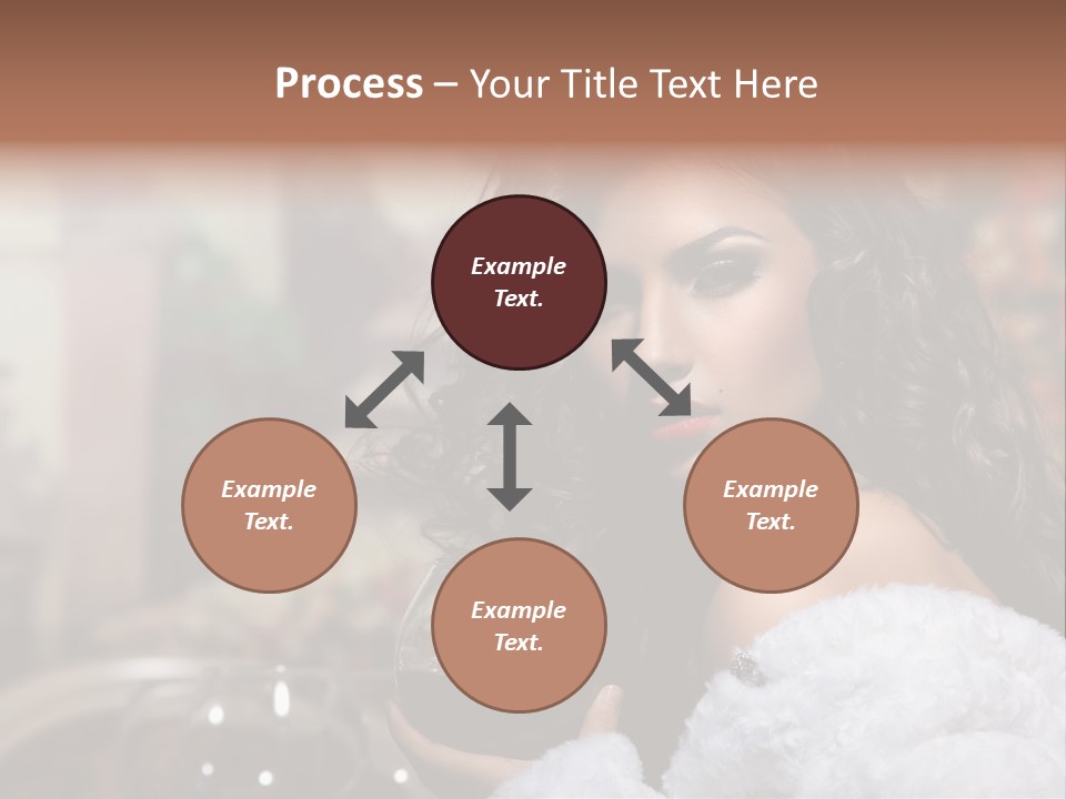 Sensuality Hot Brunette PowerPoint Template