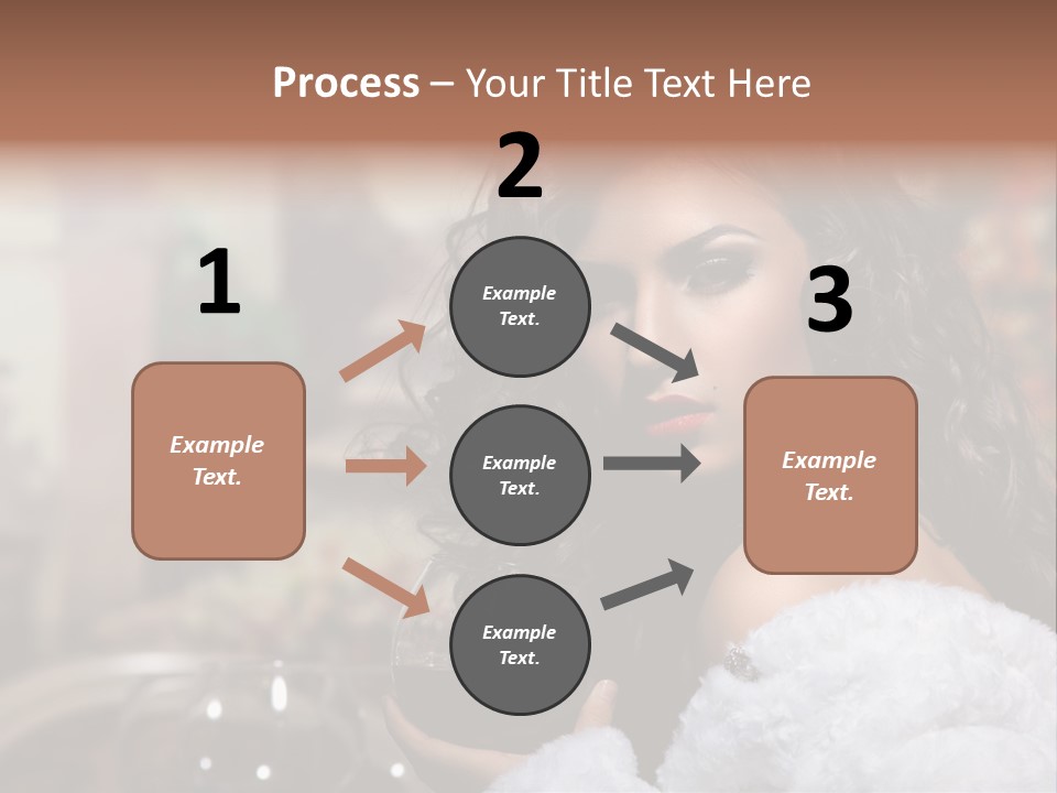 Sensuality Hot Brunette PowerPoint Template