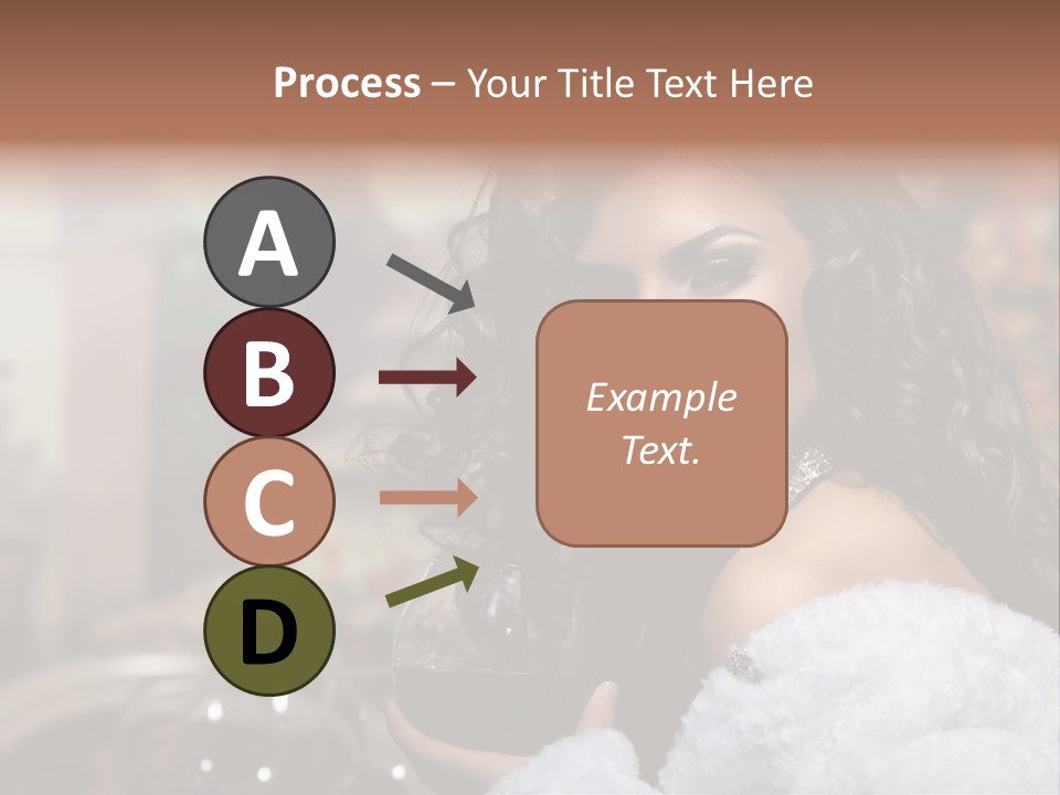 Sensuality Hot Brunette PowerPoint Template