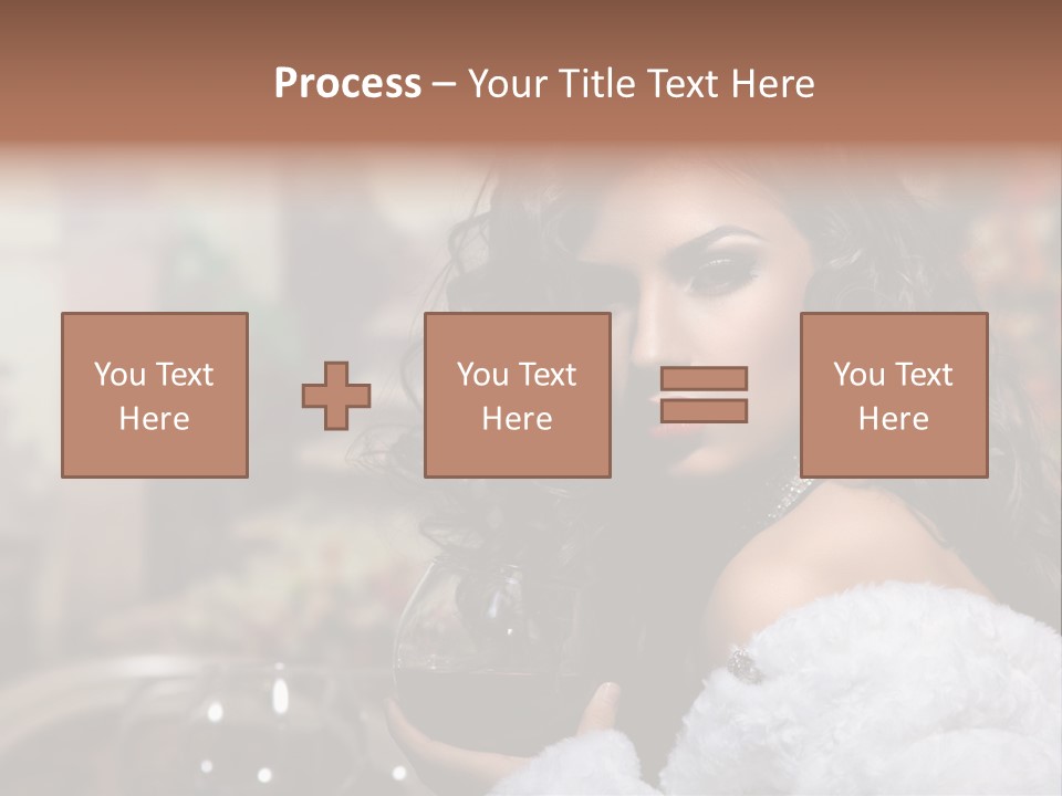Sensuality Hot Brunette PowerPoint Template