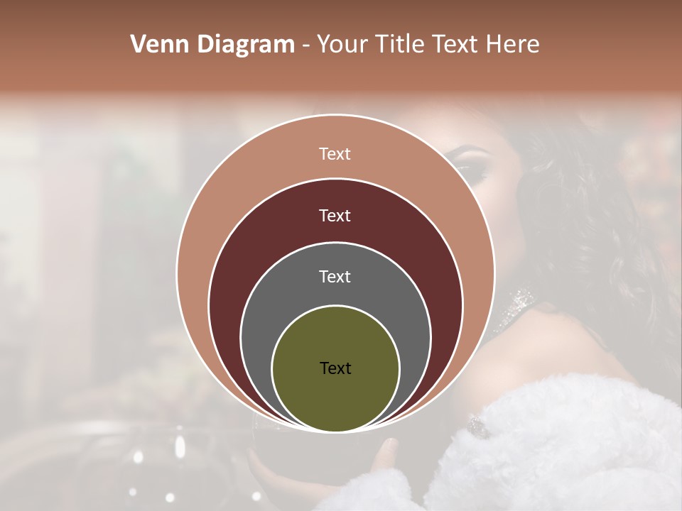 Sensuality Hot Brunette PowerPoint Template